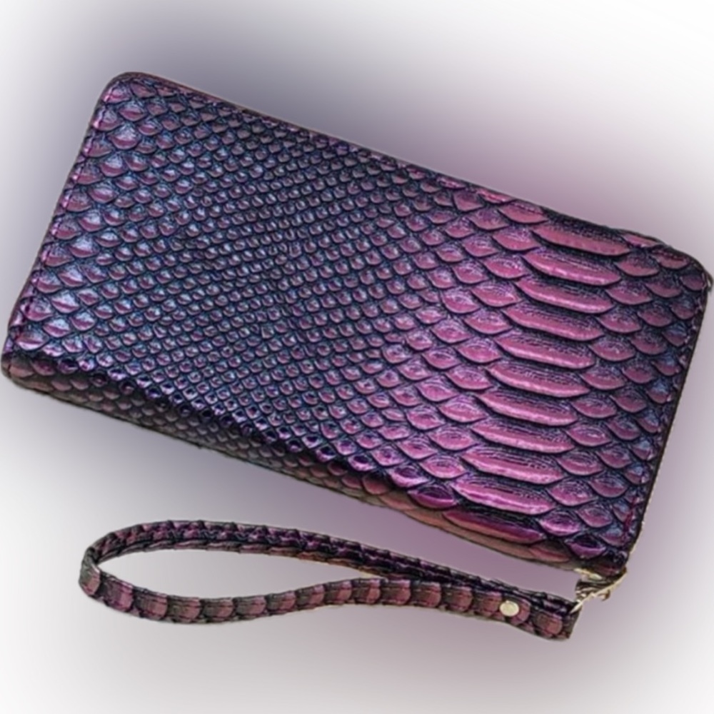 EUC Urban Outfitters snakeskin scales wristlet wallet